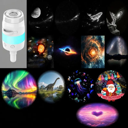 Afootry Adjustable Brightness Star Projector Night Light with 360° Rotating Projection for Room Decor - Ideal Gift for Birthdays, Holidays, and Parties