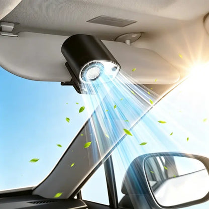 Portable USB Rechargeable Semiconductor Cooling Clip-On Fan with 3000mAh Battery, 360° Rotation, 100 Speed Settings, LED Display - Universal Accessory for Vehicles and Electronics