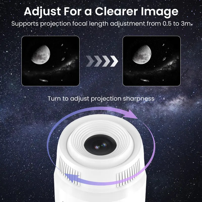 Afootry Adjustable Brightness Star Projector Night Light with 360° Rotating Projection for Room Decor - Ideal Gift for Birthdays, Holidays, and Parties