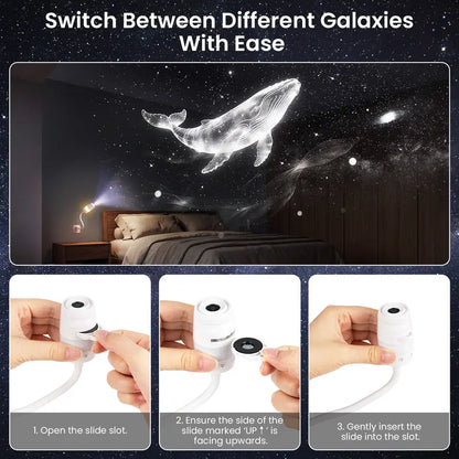 Afootry Adjustable Brightness Star Projector Night Light with 360° Rotating Projection for Room Decor - Ideal Gift for Birthdays, Holidays, and Parties