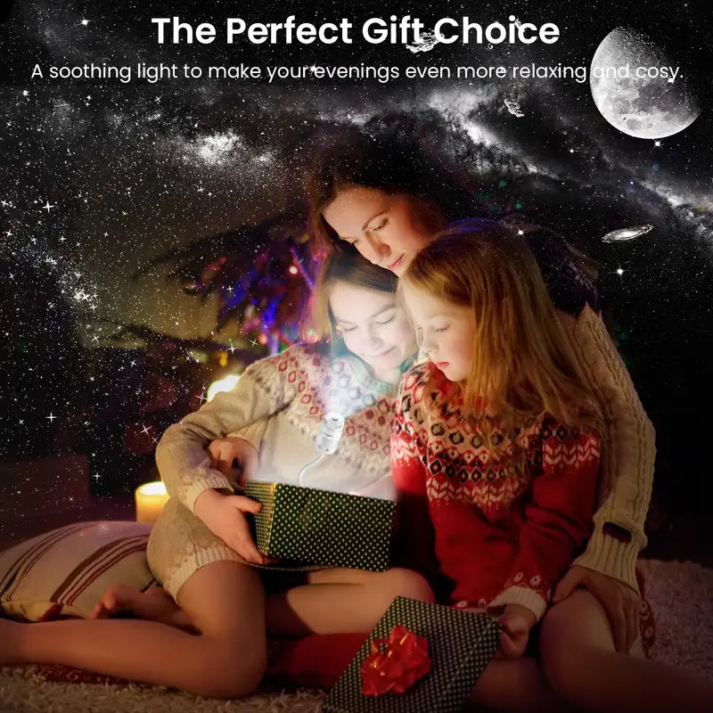 Afootry Adjustable Brightness Star Projector Night Light with 360° Rotating Projection for Room Decor - Ideal Gift for Birthdays, Holidays, and Parties